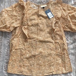 Universal Thread Floral Blouse with Puff Sleeves